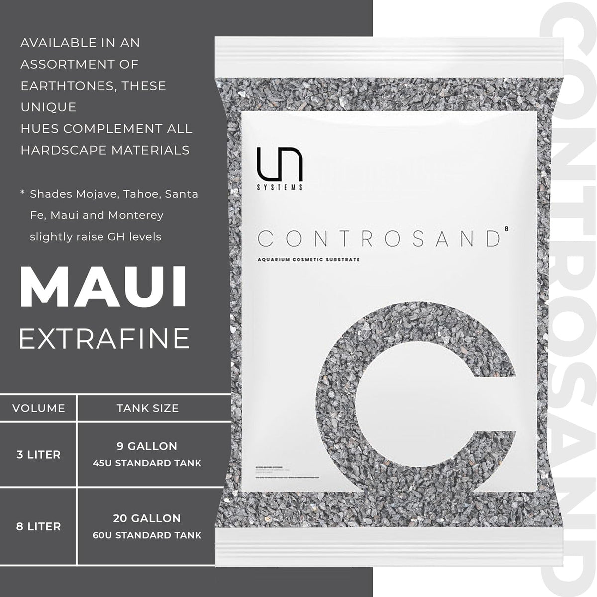 Ultum Nature Systems Controsand Maui Aquarium Gravel (8L) - Small Pebbles for Fish Tank - Planted