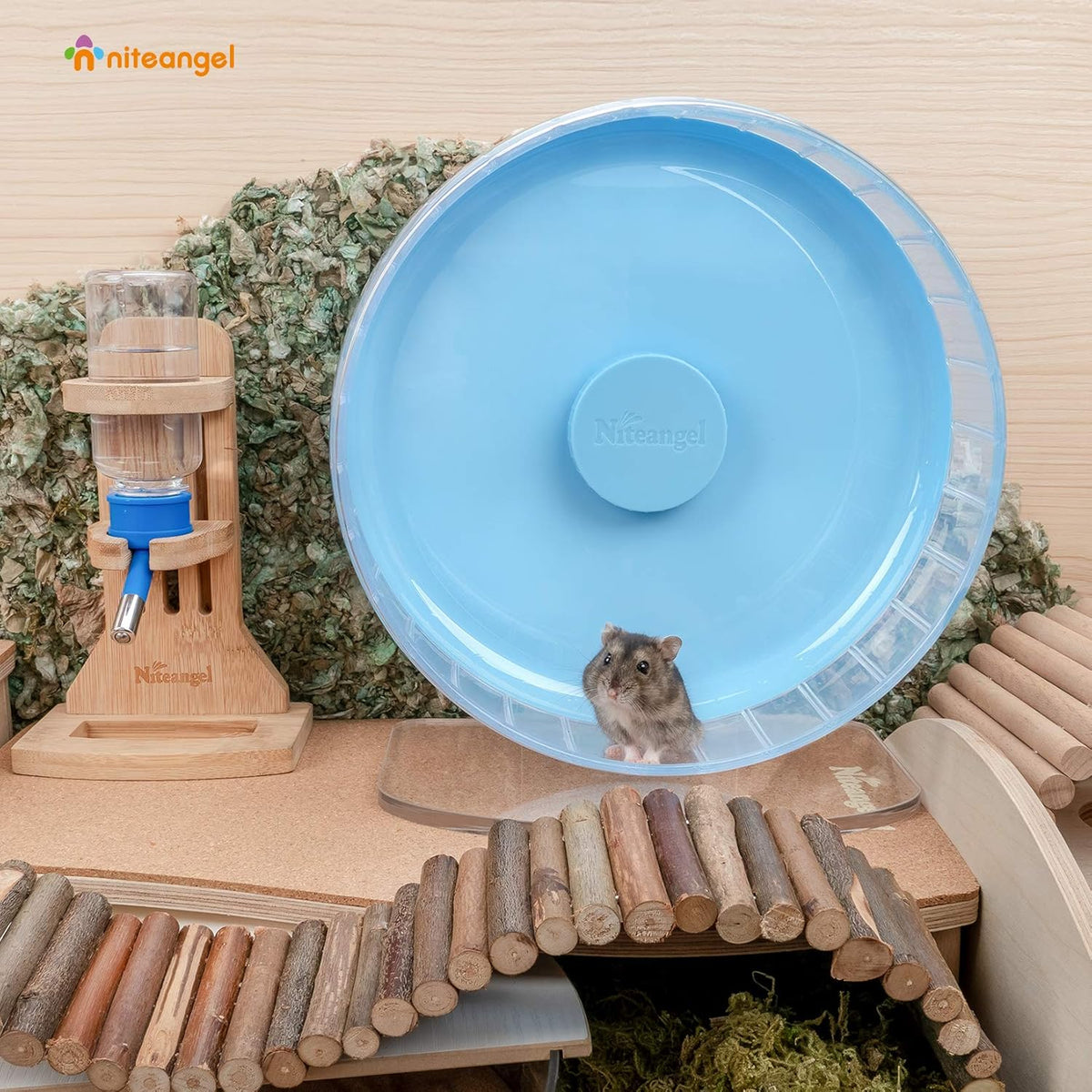Niteangel Super-Silent Hamster Exercise Wheels: - Quiet Spinner Hamster Running Wheels with