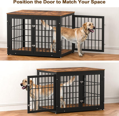42 Inch Heavy Duty Dog Crate Furniture for Large and Medium Dogs, Decorative Pet House End Table
