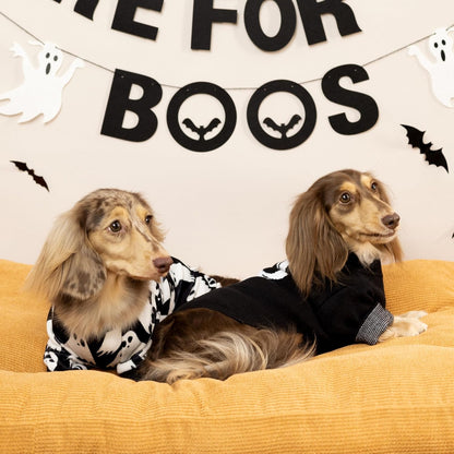 Fitwarm Halloween Ghost Dog Pajamas, Funny Halloween Costumes for Dogs, Fleece Dog Onesie with