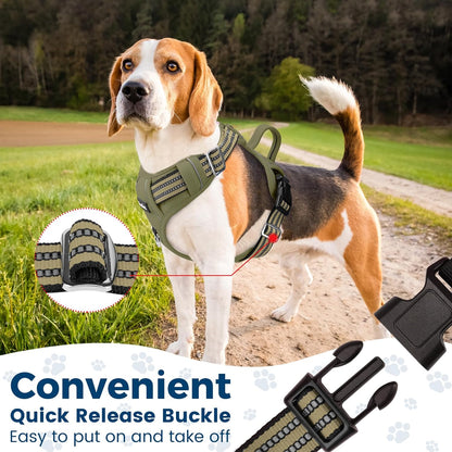 Funfox Dog Harness No Pull, Adjustable Pet Vest Harness, Super Soft Material with Vertical Handle