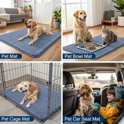 Smiry Dog Door Mat for Muddy Paws 30x20, Absorbs Moisture and Dirt Doormat, Non-Slip Washable Quick