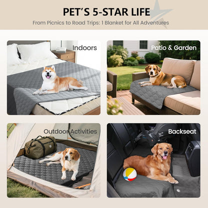 gogobunny 3X Stronger Waterproof Pet Blanket, Scratch Proof Furniture Protector for Dogs Cats