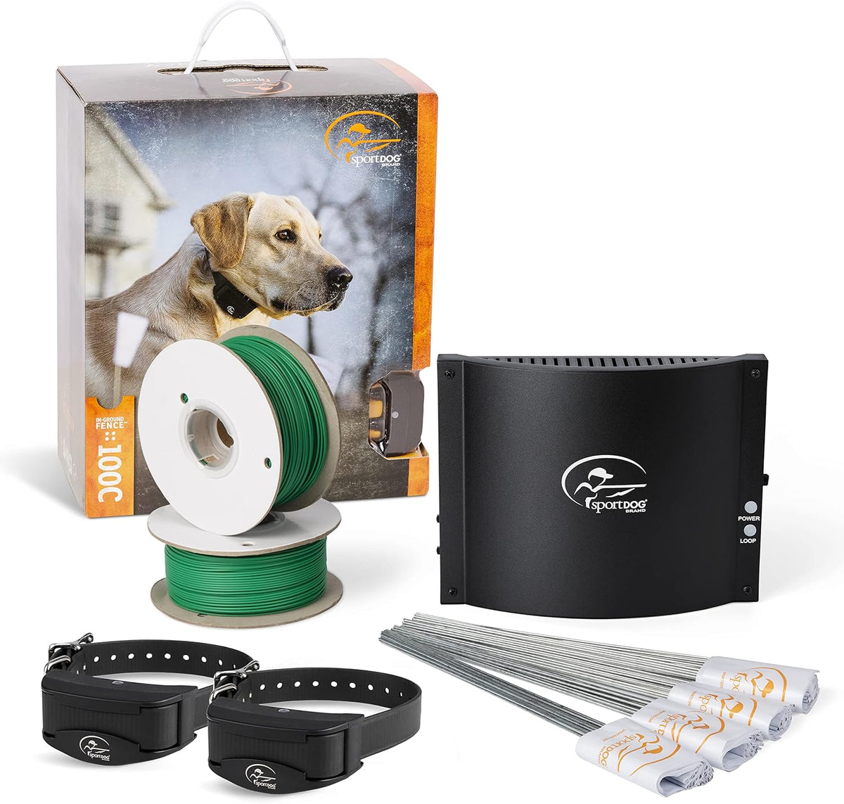 SportDOG Brand Rechargeable In-Ground Fence System - Waterproof, Rechargeable Collar with Tone