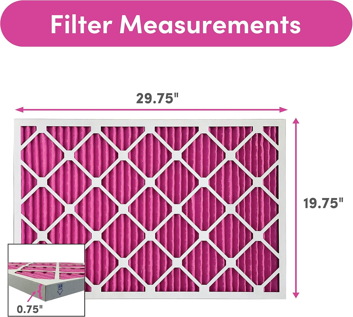 Colorfil 20x30x1 Air Filter (4-Pack) | Made in the USA | Color Changing | Remove Cat and Dog Odor |