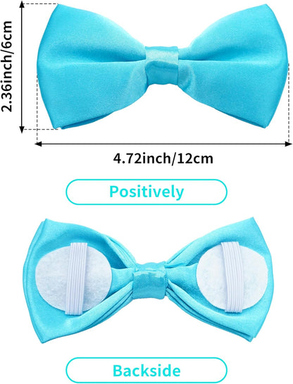 PET SHOW 12 Pack Plain Large Dogs Collar Embellishment Attachment Bow Ties for Medium Large Dogs