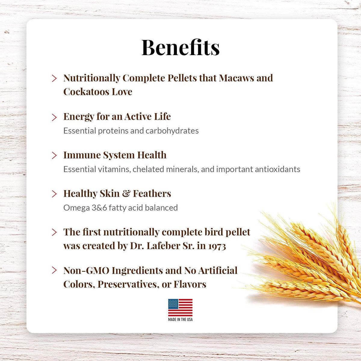 LAFEBER'S Premium Daily Diet Pellets Pet Bird Food, Made with Non-GMO and Human-Grade Ingredients