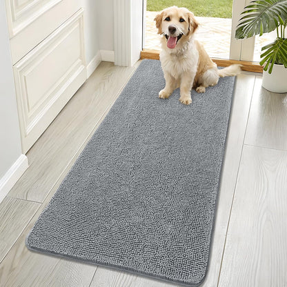 OLANLY Dog Door Mat for Muddy Paws 70x32, Absorbs Moisture and Dirt, Absorbent Non-Slip Washable