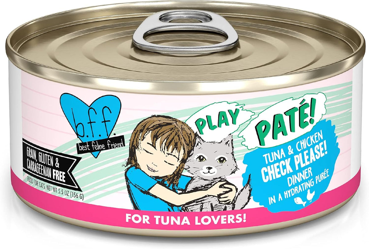 Weruva B.F.F. Play - Best Feline Friend Paté Lovers, Aw Yeah!, Tuna & Chicken Check Please! with