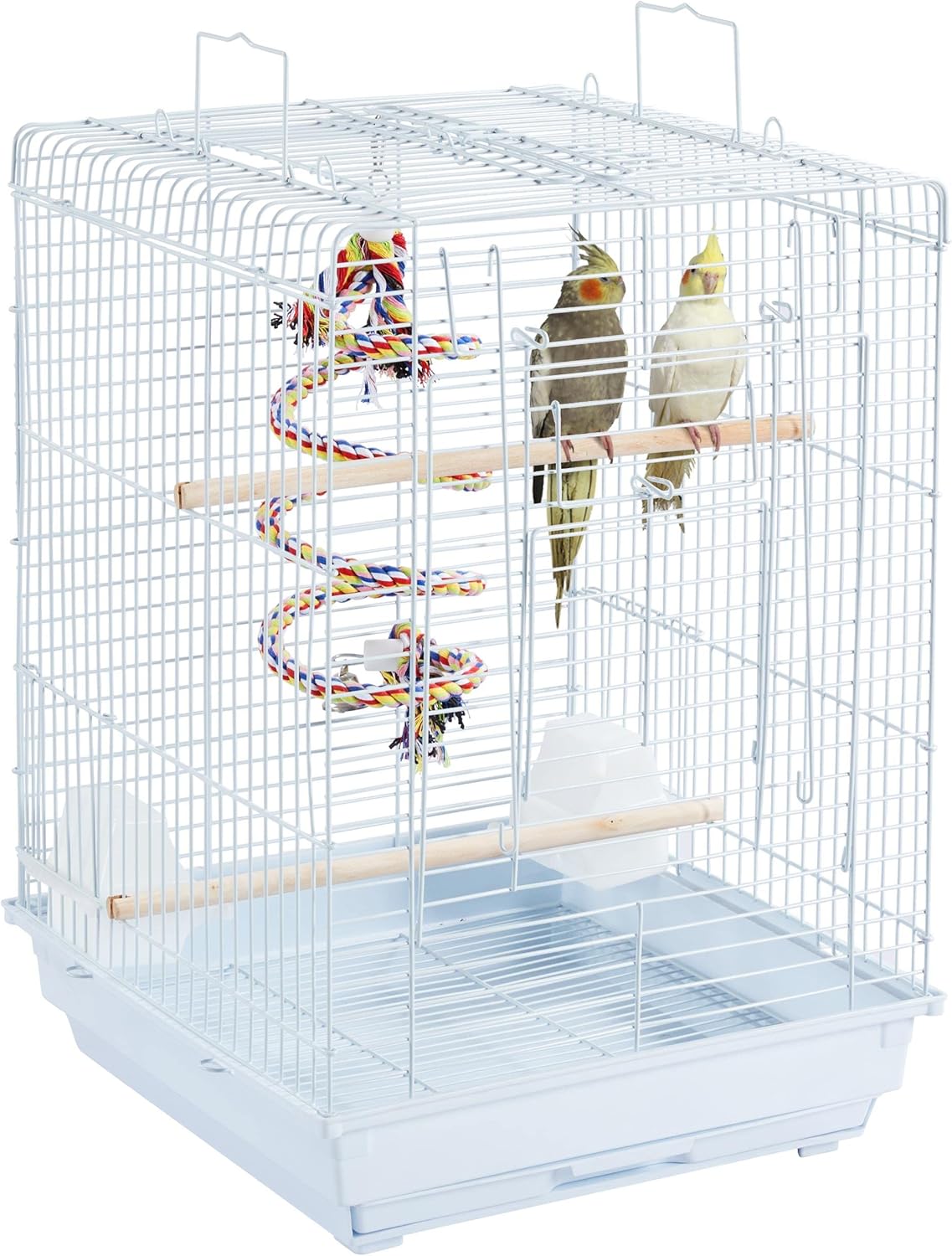 Yaheetech Open Play Top Travel Bird Cage for Conure Sun Parakeet Green Cheek Conure Lovebird Budgie