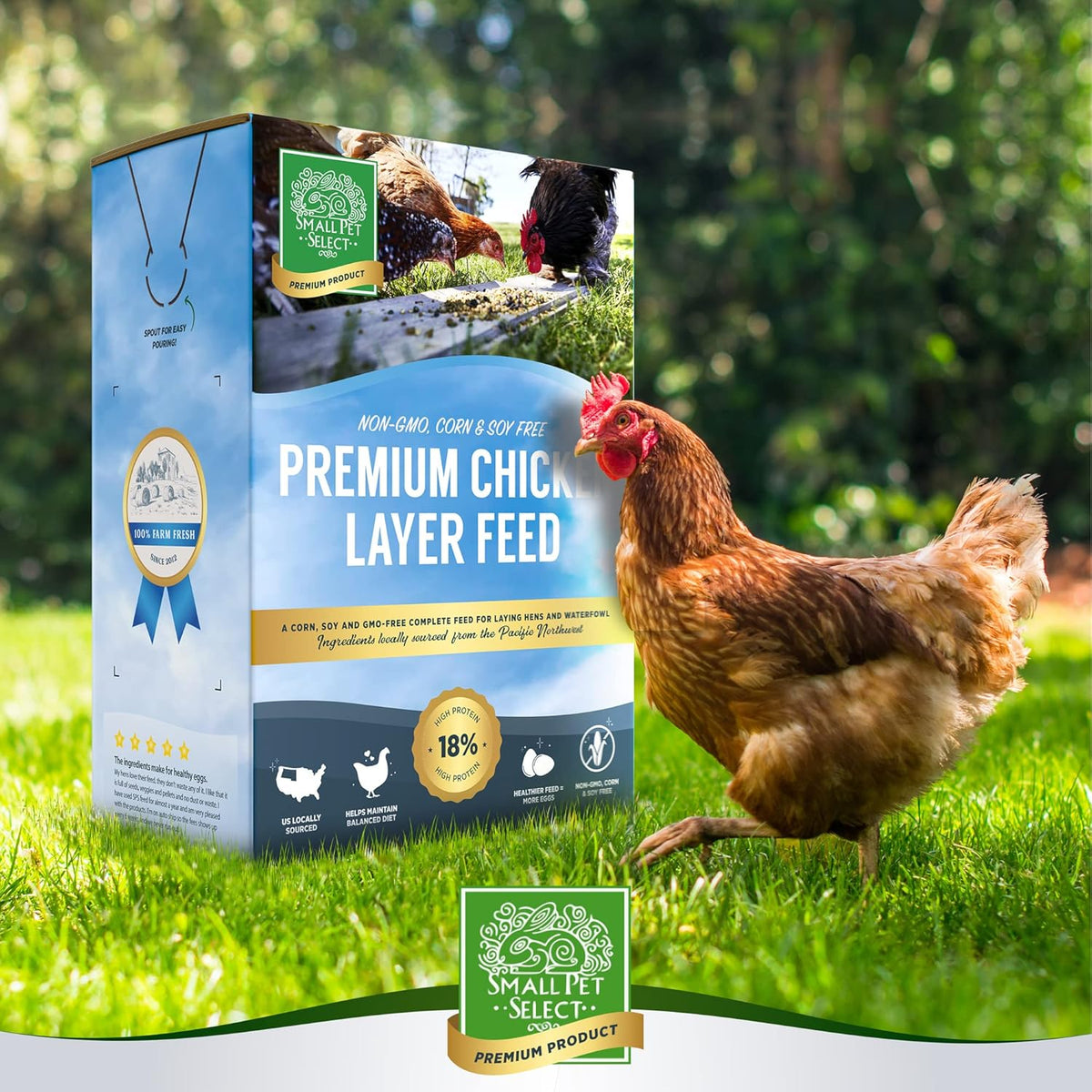 Small Pet Select Chicken Layer Feed Pellets, Food for Chickens and Laying Hens, Poultry and