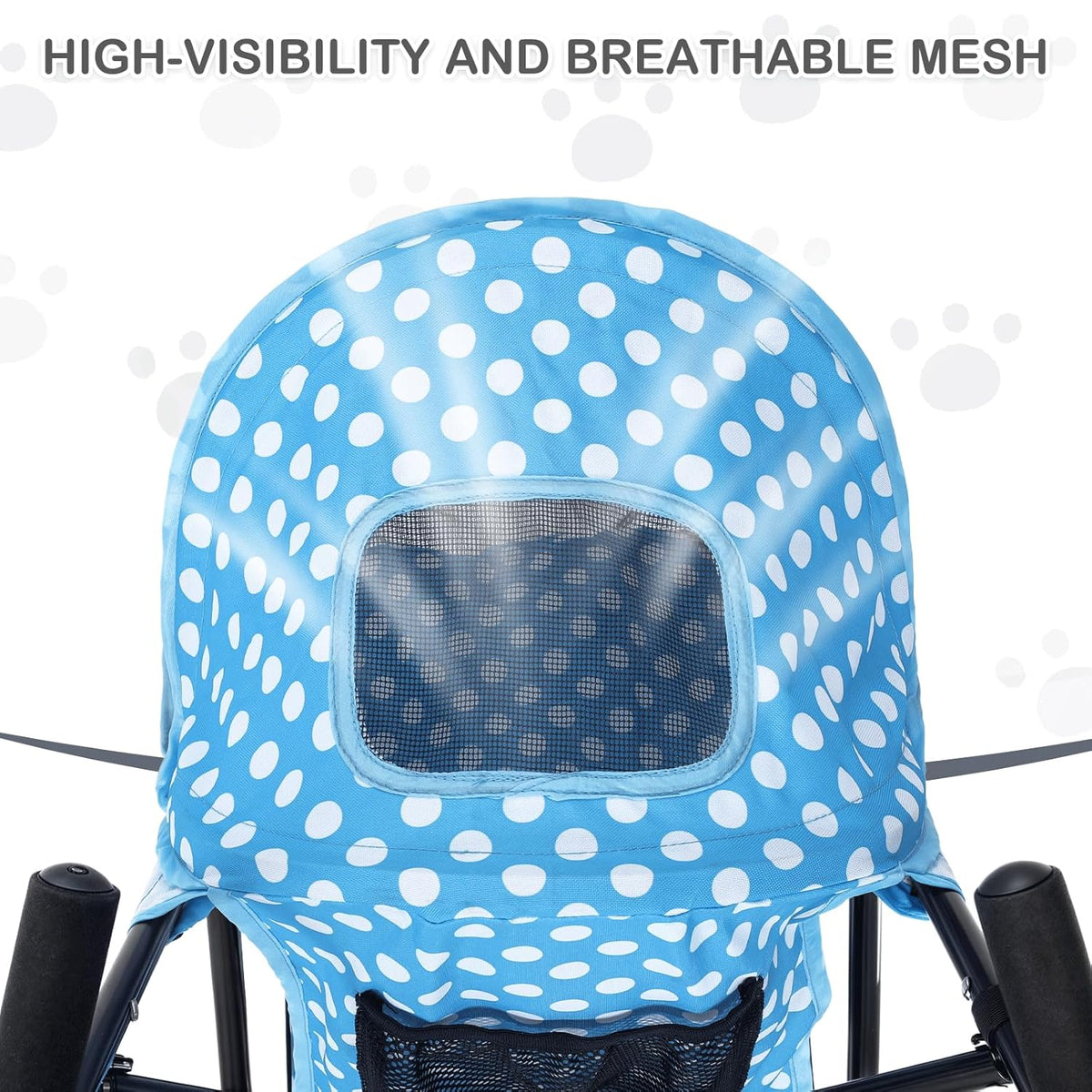 MoNiBloom 4 Wheels Pet Stroller, Easy-Fold Umbrella Shaped Dog Cat Jogger Stroller w/Storage Bag &