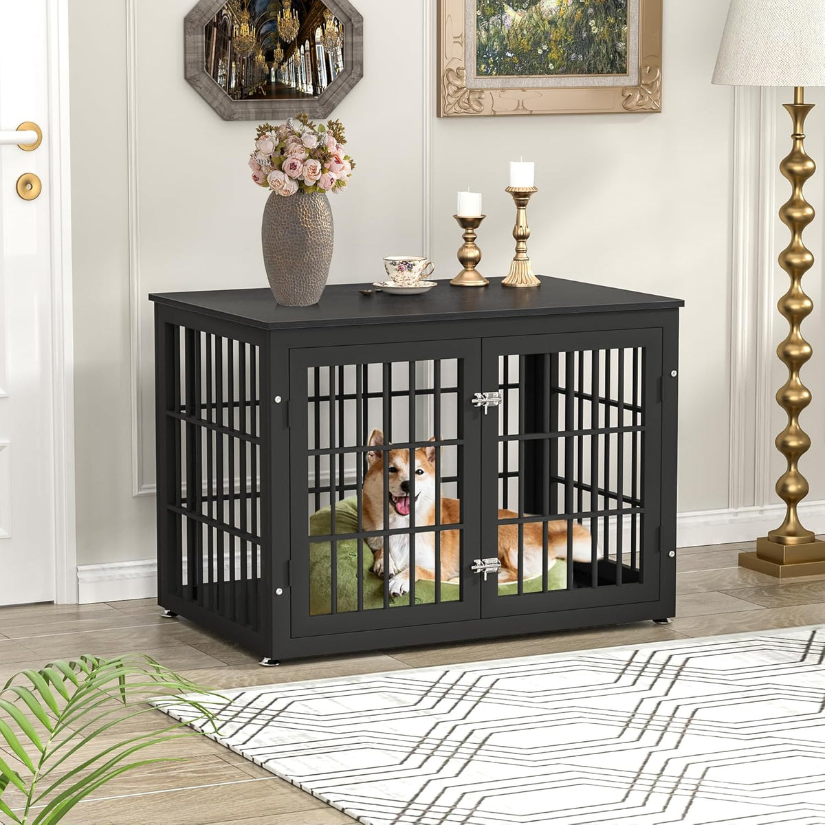 38 Inch Heavy Duty Dog Crate Furniture for Large and Medium Dogs, Decorative Pet House End Table