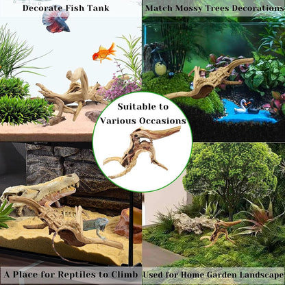 Tfwadmx Aquarium Driftwood, 7-11" Spider Wood Sinkable Driftwood for Fish Tank Decorations Natural