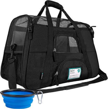 PetAmi Airline Approved Pet Carrier for Cat, Soft Sided Dog Carrier for Small Dogs, Cat Travel