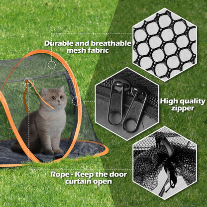 Cat Tent Outdoor, Pet Enclosure Tent Suitable for Cats and Small Animals, Indoor Playpen Portable