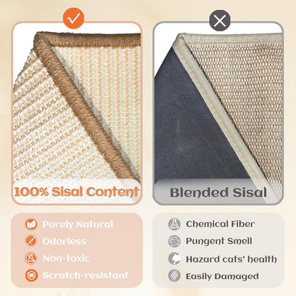 Sisal Cat Scratcher Bed for Indoor Cats Hammock for Scratching Pad Cat Chair Nartural Sisal Cat