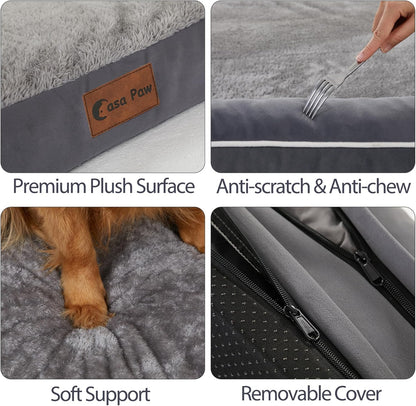 Orthopedic Dog Beds for Large Dogs, Waterproof Dogs Beds, Memory Foam Dog Couch Beds, Comfy Bolster