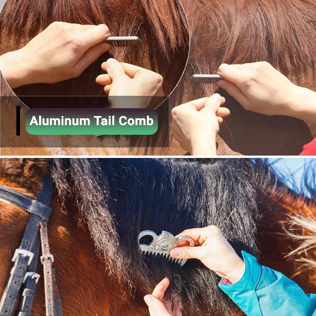 Horse Grooming Kit 13 Piece, Horse Brushes for Grooming Supplies Set with Organizer Bag, Horse