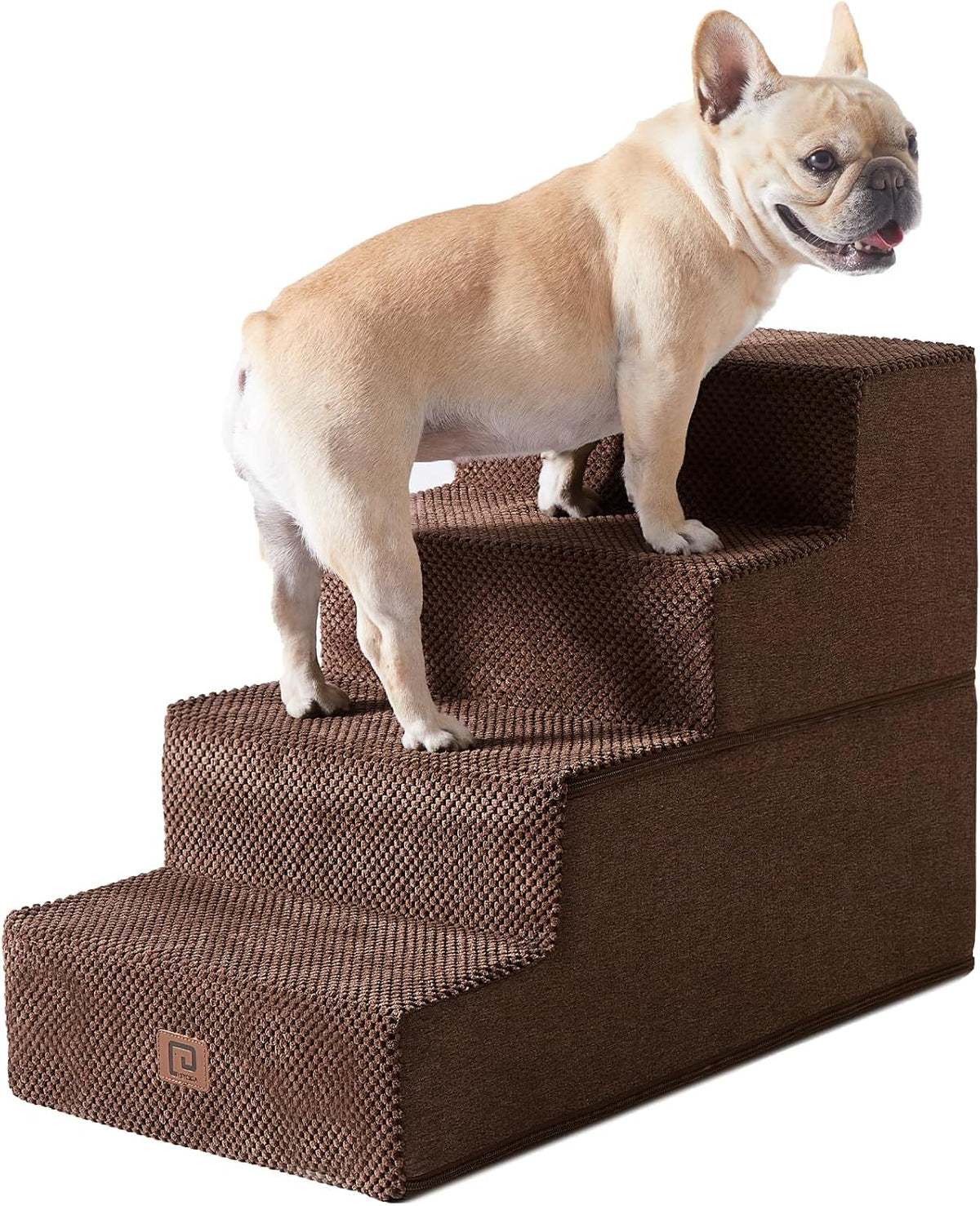 EHEYCIGA Dog Stairs for Bed 18" H, 4-Step Dog Steps for High Bed, Pet Steps for Small Dogs and