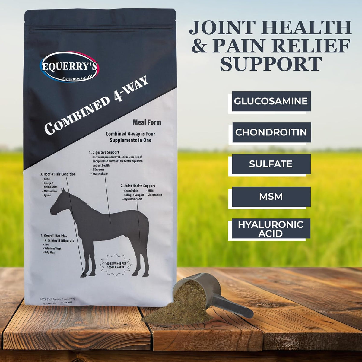 Equerry's Combined RX 4 Way | Equine Nutritional Support | Complete Formula | Digestive and Joint