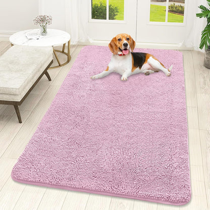 OLANLY Dog Door Mat for Muddy Paws 59x32, Absorbs Moisture and Dirt, Absorbent Non-Slip Washable