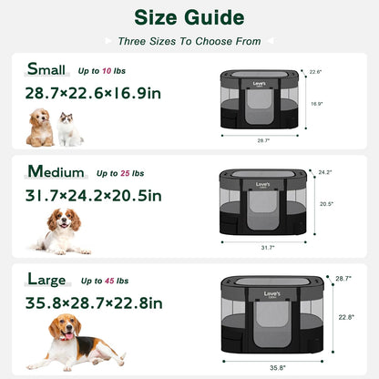 Love's Cabin Small Dog Tent Crates Cage Indoor/Outdoor, Portable Exercise Playpen for Dog and Cat