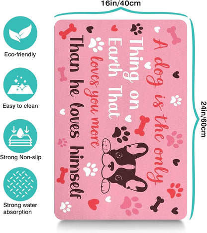 Pet Feeding Mat for Floors Waterproof Dog Mat for Food and Water Absorbent Quick Dry Non Slip mat