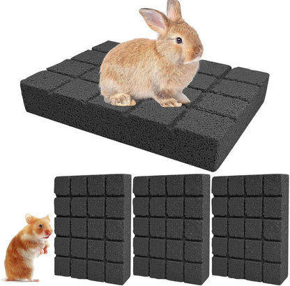 Hamiledyi 4PCS Rabbit Scratching Pads Bunny Lava Grinding Claw Pads Small Animal Foot Pads Hamster