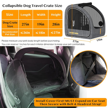 PAWZIDEA Dog Stroller for Large Dogs, Pet Stroller with Detachable Carrier for Portable Dog Crate