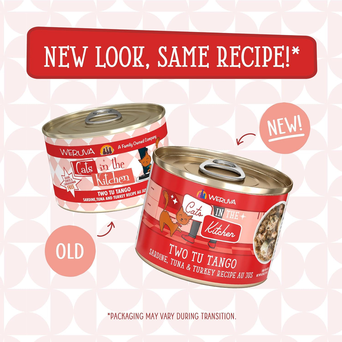 Weruva Cats in The Kitchen, Two Tu Tango with Sardine, Tuna & Turkey Au Jus Cat Food, 6oz Can (Pack
