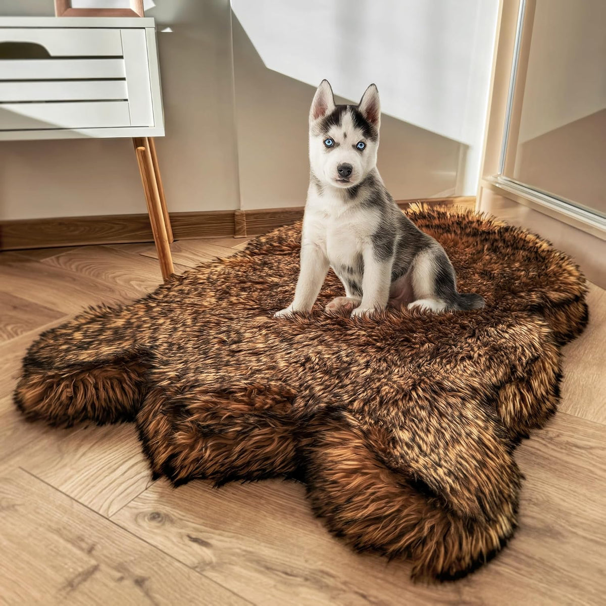IHAPPYDOG Luxury Faux Fur Orthopedic Dog Bed, Memory Foam Dog Bed for Small, Medium, Large and XL