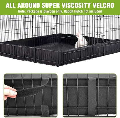 Bunny Playpen Indoor & Outdoor, Rabbit Playpen with Waterproof Liner, Extension Guinea Pig Cages