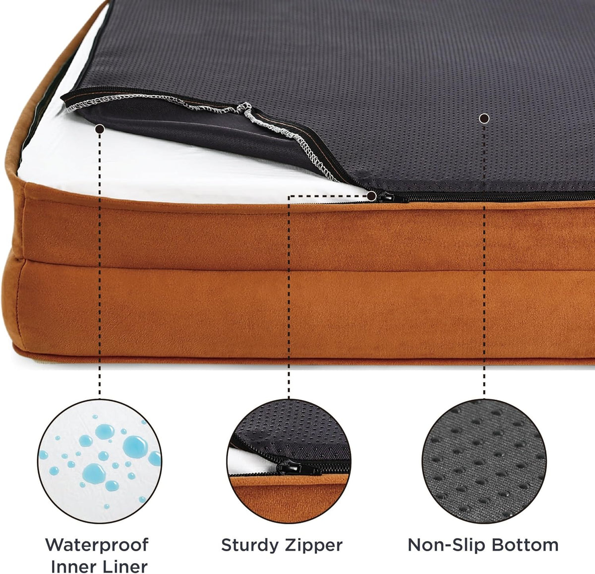 Bedsure Orthopedic Dog Beds Large Sized Dog - Washable Large Dog Cat Bed Waterproof, Comfort Dogs