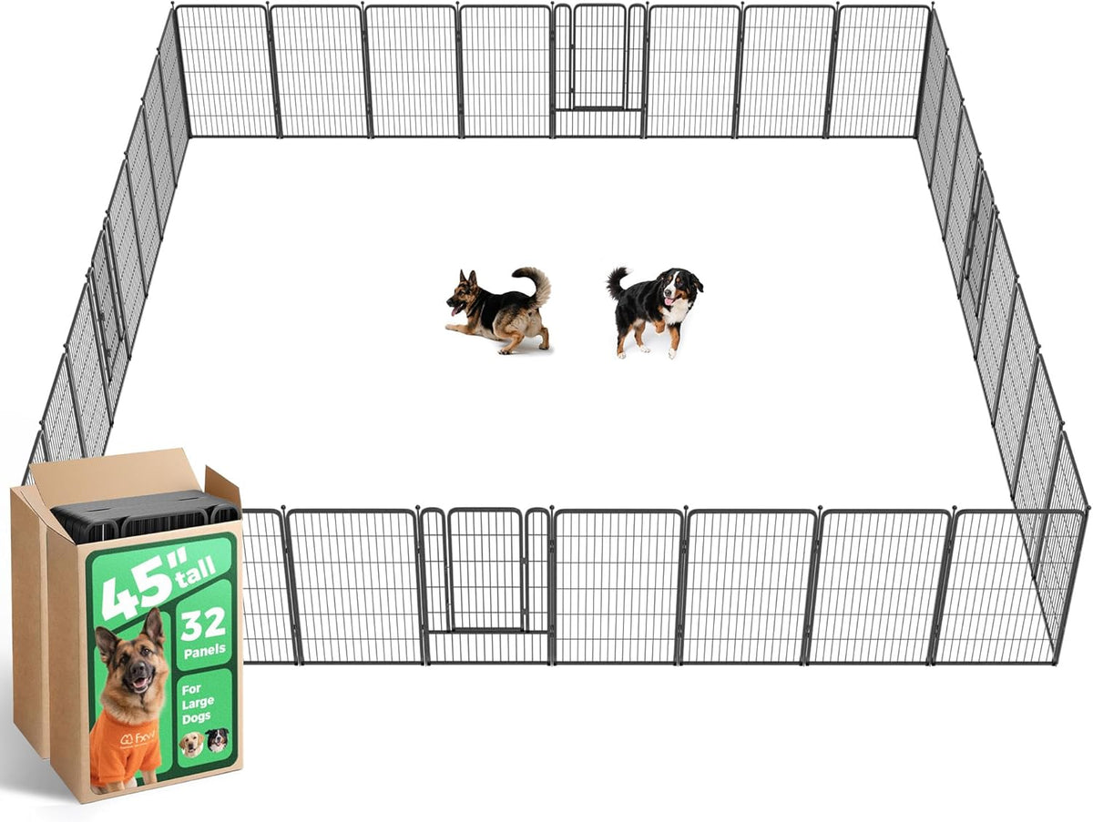 FXW Rollick Unleashed Dog Playpen for Indoor, Yard, RV Camping, 45 inch 32 Panels for Large Dogs