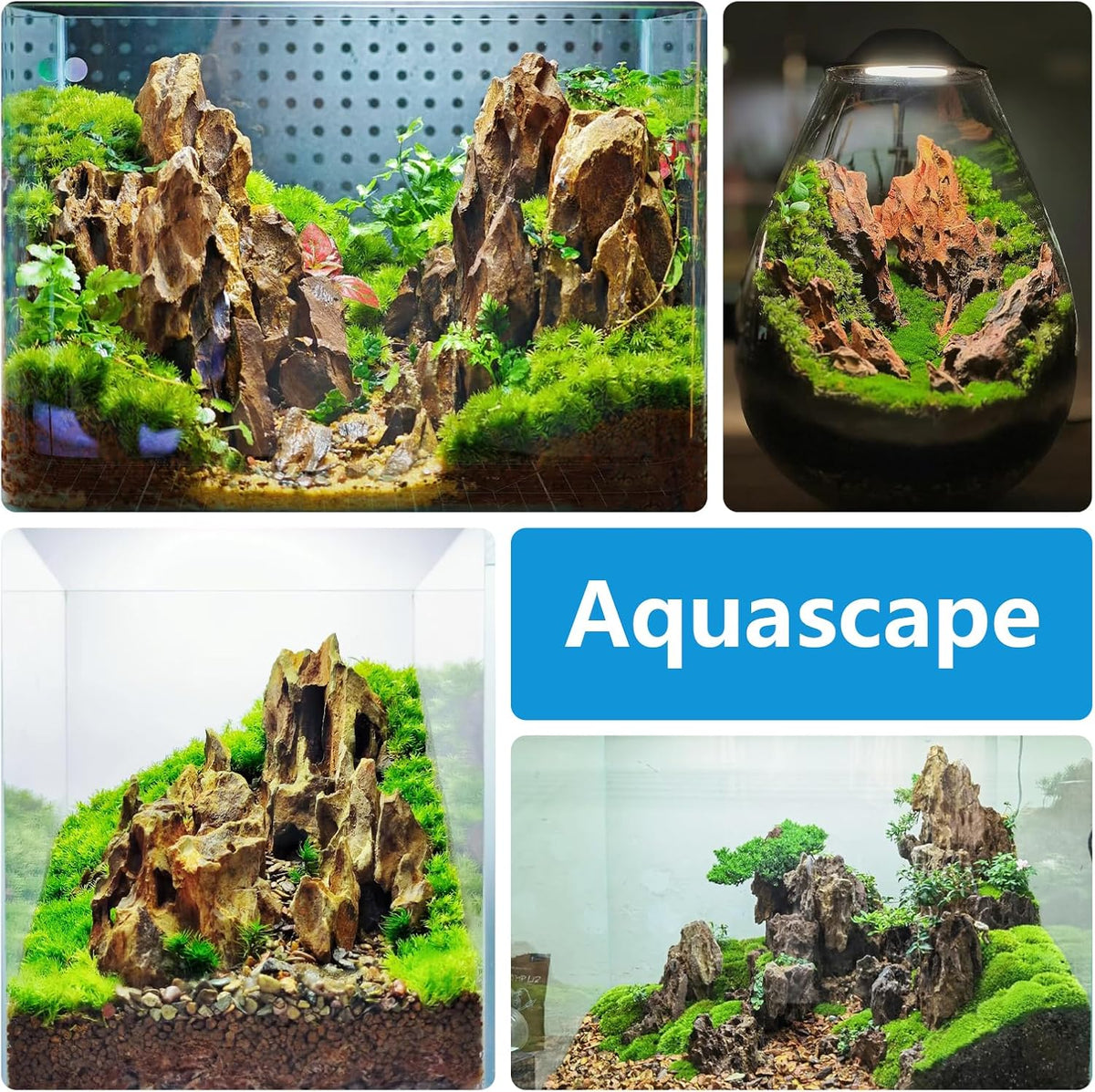 5LB Aquarium Rocks Dragon Stone for Aquariums Landscaping Model Fish Tanks Terrariums Vivariums