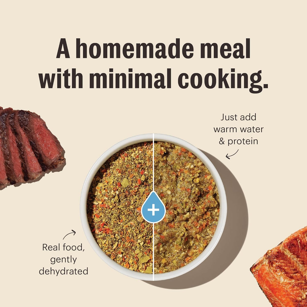The Honest Kitchen Dehydrated Grain Free Fruit & Veggie Base Mix Dog Food (Just Add Protein), 3 lb
