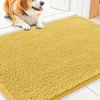 Smiry Dog Door Mat for Muddy Paws 30x20, Absorbs Moisture and Dirt Doormat, Non-Slip Washable Quick