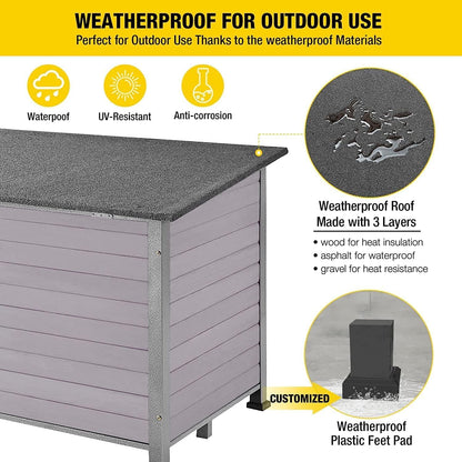 Aivituvin Dog House Outdoor Indoor Weatherproof Dog House for Small & Medium & Large Dogs with
