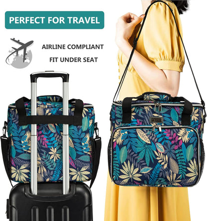 BAGLHER Dog Travel Bag, Pet Travel Bag (All Pet Travel Supplies), with 2 Pet Food Containers and 2