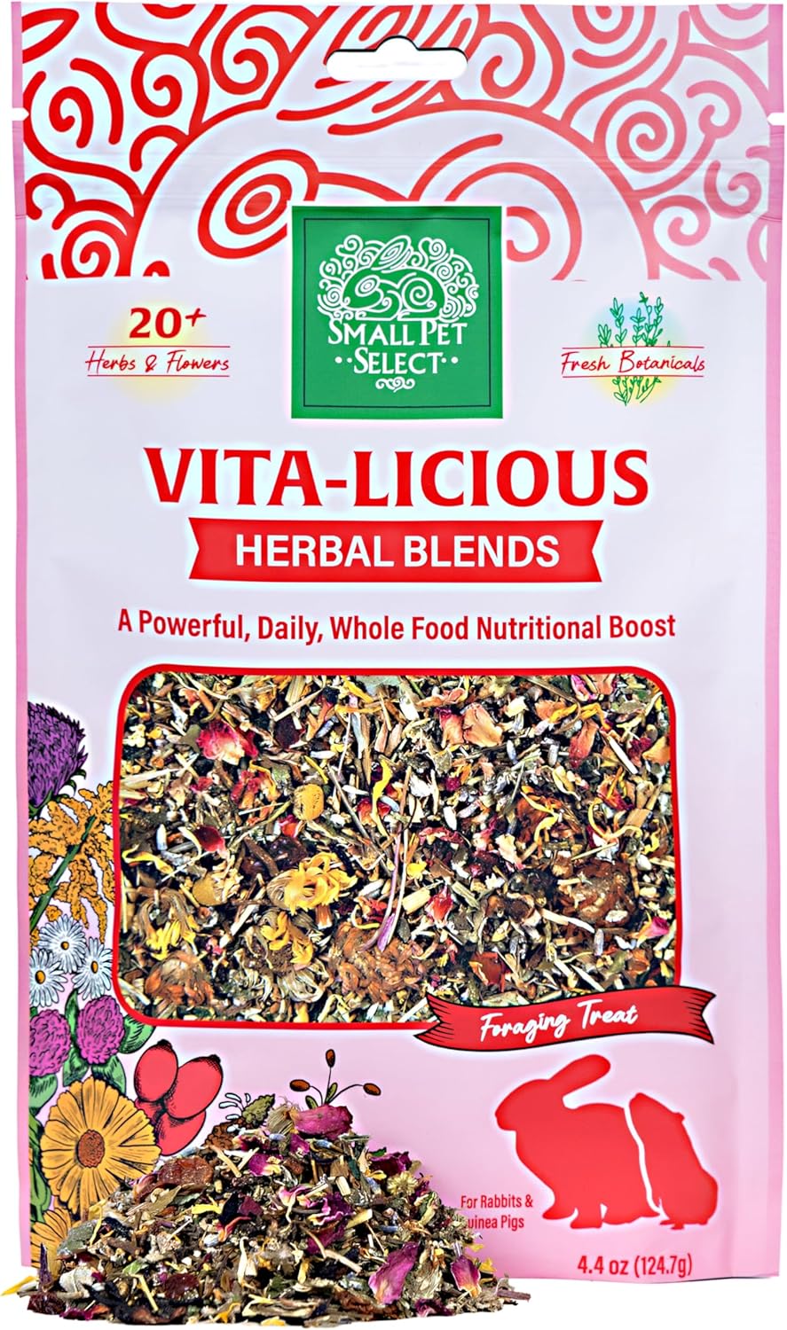 Small Pet Select - Vita-Licious Herbal Blend, a Natural Herbal Treat for Rabbits, Guinea Pigs