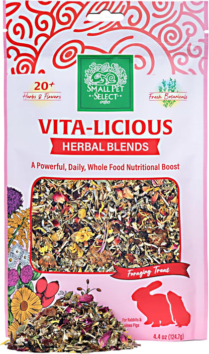 Small Pet Select - Vita-Licious Herbal Blend, a Natural Herbal Treat for Rabbits, Guinea Pigs