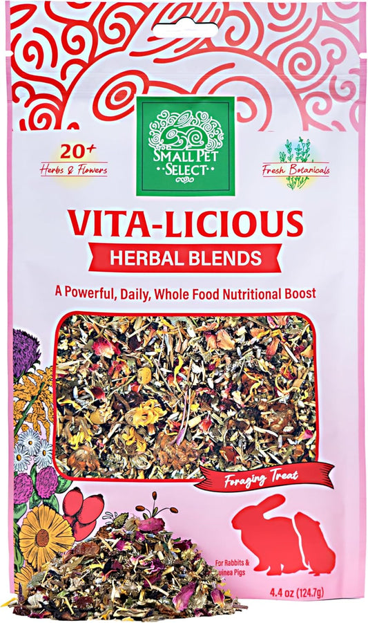 Small Pet Select - Vita-Licious Herbal Blend, a Natural Herbal Treat for Rabbits, Guinea Pigs