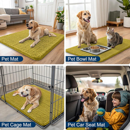 Smiry Dog Door Mat for Muddy Paws 36x24, Absorbs Moisture and Dirt Doormat, Non-Slip Washable Quick
