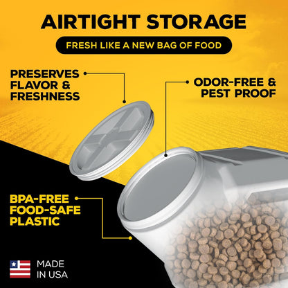 Gamma2 Vittles Vault Pet Food Storage Containers - Sealed Dog and Cat Food Storage Container, Fits