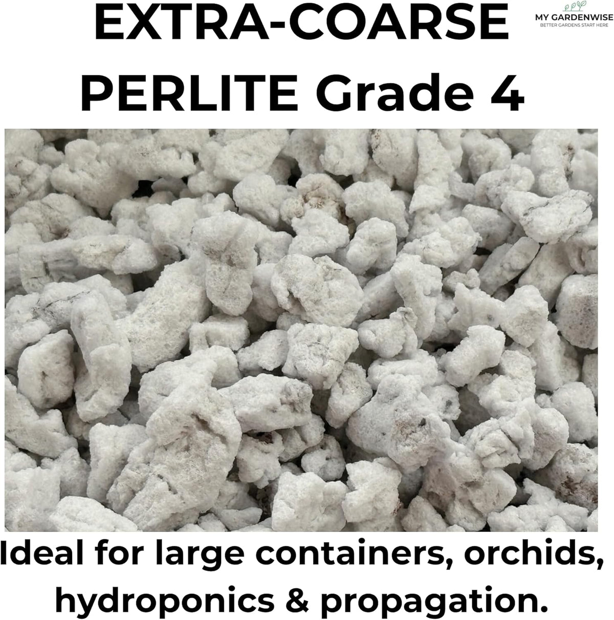 Perlite for Plants, Extra Coarse Grade 4 Horticultural Perlite, Organic Perlite for Gardening