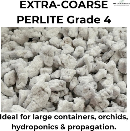 Perlite for Plants, Extra Coarse Grade 4 Horticultural Perlite, Organic Perlite for Gardening
