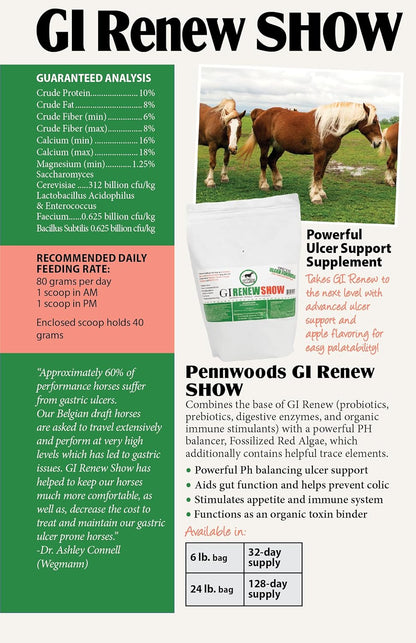 GI Renew Show, Probiotics for Equine, Immune and Appetite Stimulation, Prebiotics, Digestive