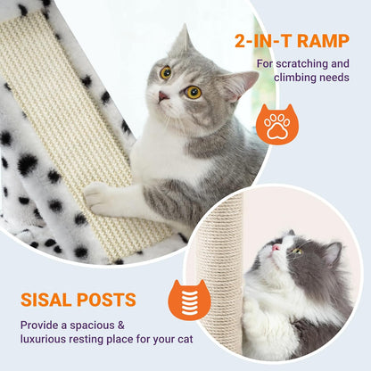 Allewie 81 Inches Tall Cat Tree/Multi-Level Large Climbing Tree House and Towers for Big
