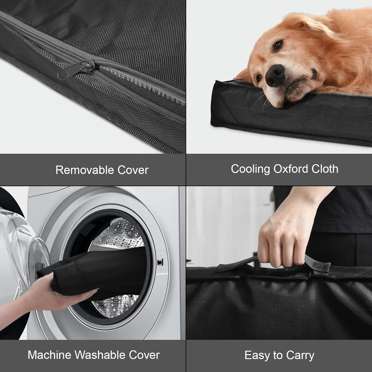 Orthopedic Dog Bed for Large Dogs, Big Waterproof Washable Dog Bed for Large Sized Dogs with Egg